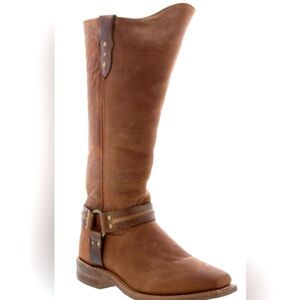 Abilene Boots 9195 Brown Leather Slip On Cowboy Western Boots - Size 6.5 M